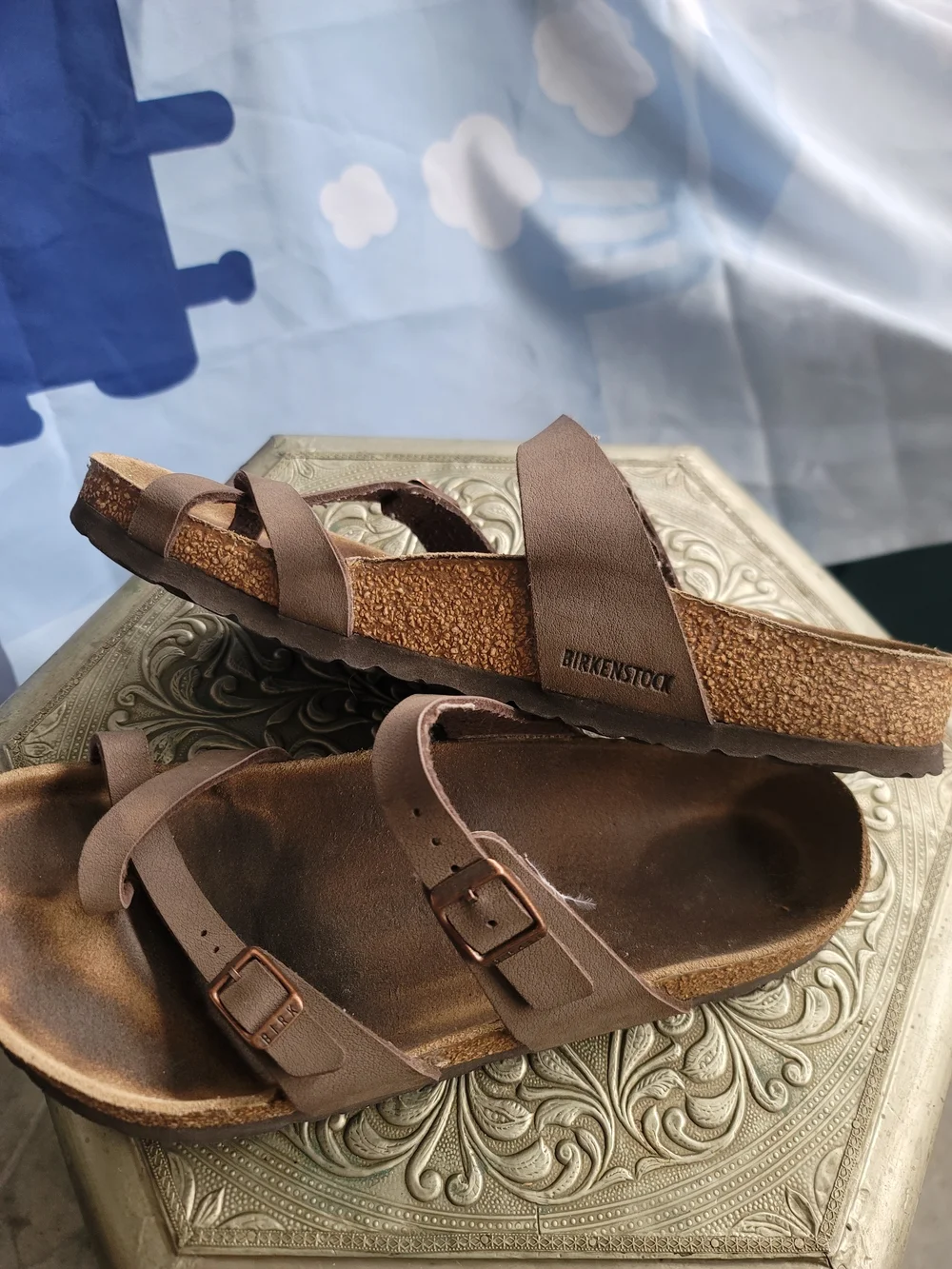 Birkenstock Brown Strappy Leather Sandals - Picture 2 of 4